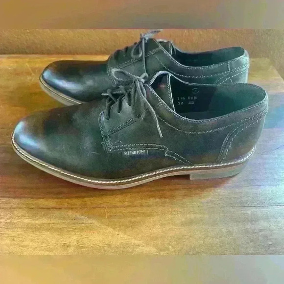 Mephisto Brown Leather Oxford Dress Shoes Men’s U.S. Size 12 - Picture 1 of 8